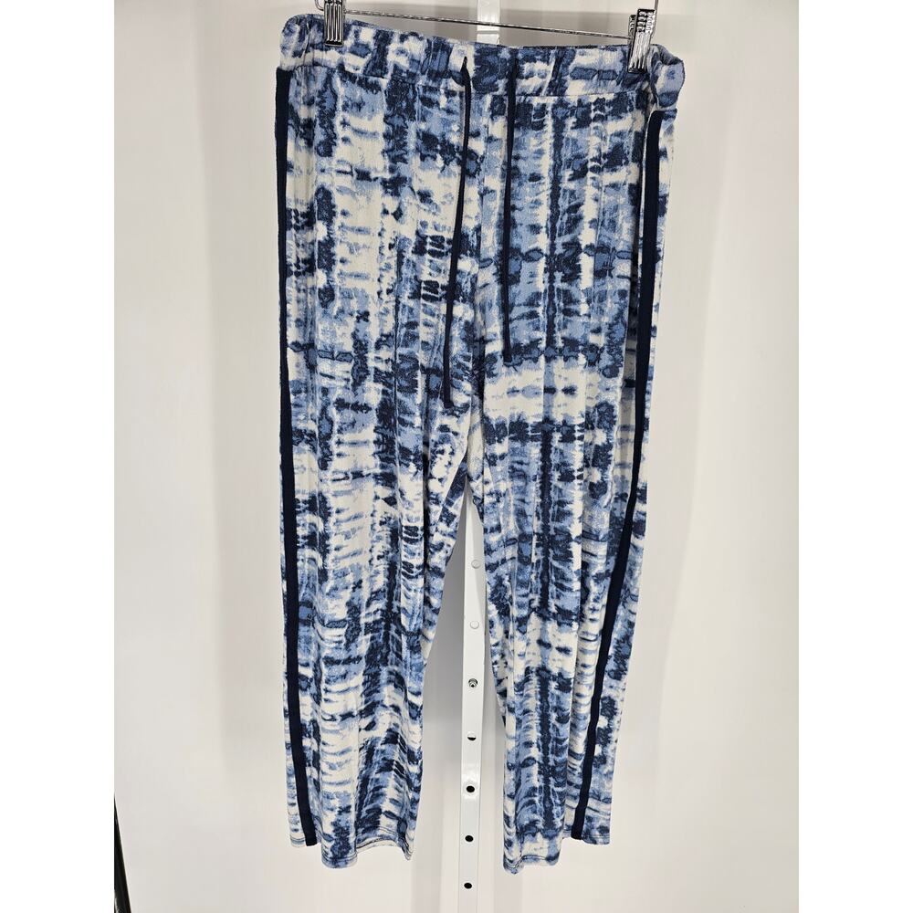 Lucky Brand Womens Sz XL 4 Piece pajama Set Blue White Tie Dye Print - Picture 5 of 6
